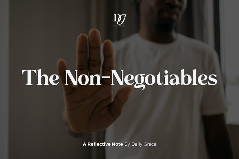 The Non-Negotiables